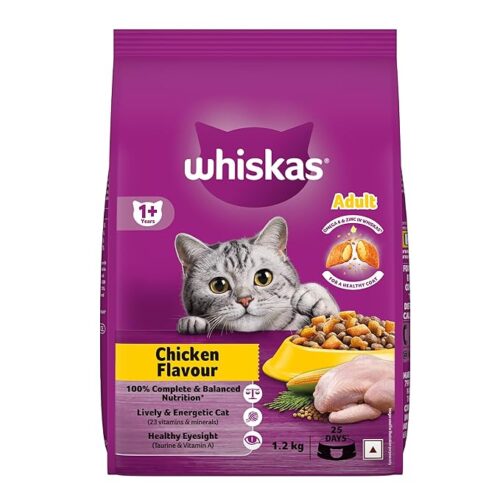 High protein cat food chicken-flavored offers a crunchy, full meal that supports strong muscles and overall vitality. Enriched with essential nutrients