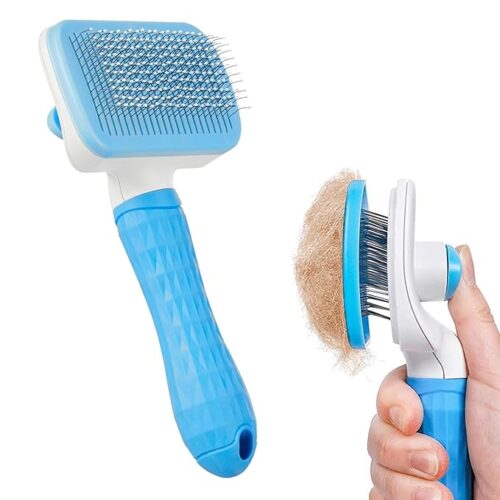 Dog grooming slicker brush your pet’s coat smooth & healthy, grooming brush designed remove loose fur tangles& dirt perfect for regular grooming