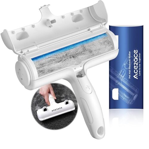 Pet hair roller is a handy tool that quickly lifts pet fur from clothes, furniture, and car seats. it keeps your space clean and fur-free.