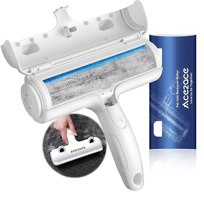 Pet hair roller is a handy tool that quickly lifts pet fur from clothes, furniture, and car seats. it keeps your space clean and fur-free.