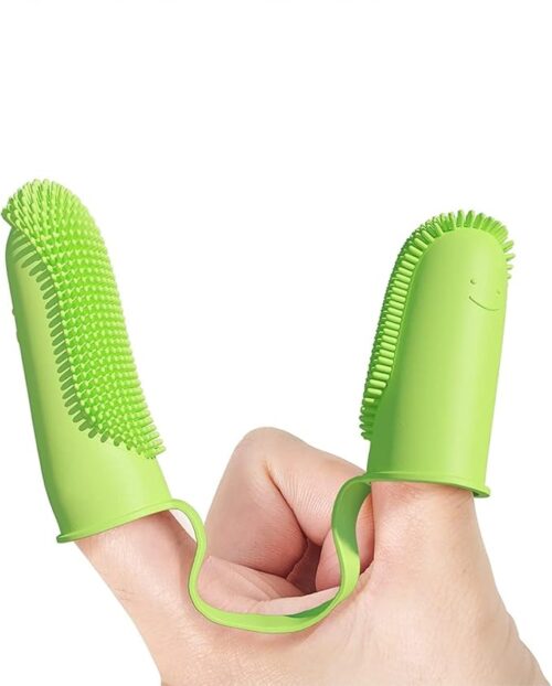 Dental care for dogs finger toothbrush is a gentle, pet-safe tool designed to clean teeth, remove plaque & promote fresh breath for your furry friend